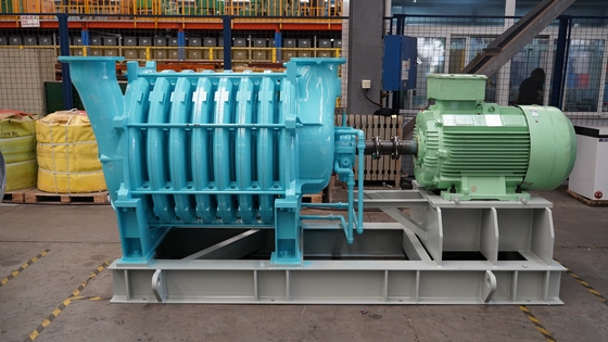 HT250 Shell Multistage Centrifugal Air Blower Airfoil Return Flow Blade ประสบความดันสถิติสูง