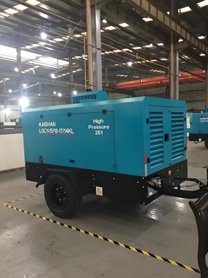 เครื่องพัดลมสกรูเคลื่อนที่ 0.5-2.5Mpa ไดเซล/ไฟฟ้า 50-400HP